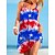 cheap Casual Dresses-Women&#039;s Beach Dress Resort Wear Beach Wear Print Mini Dress Star Fashion Casual Sleeveless Spaghetti Strap Outdoor Daily Loose Fit Red Blue 2023 Summer Spring S M L XL