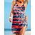 cheap Casual Dresses-Women&#039;s Beach Dress Resort Wear Beach Wear Print Mini Dress Heart Fashion Casual Sleeveless Spaghetti Strap Outdoor Daily Loose Fit Black White 2023 Summer Spring S M L XL