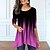cheap Women's T-shirts-Women's Gradient Flow Tunic with Long Sleeves