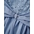 abordables Vestidos de Nochevieja-Mujer Vestido de Fiesta Vestido de encaje Vestido de Columpio vestido largo vestido largo Azul Piscina Color puro Media Manga Verano Primavera Otoño Retazos Romántico Escote en Pico Vestido de