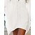 cheap Casual Dresses-Women&#039;s Cover Up Beach Dress Beach Wear Patchwork Mini Dress Plain Casual Modern Half Sleeve V Neck Outdoor Daily Loose Fit White 2023 Spring Summer One Size