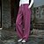 cheap Pants-Women&#039;s Joggers Pants Trousers Linen Navy Red Beige Fashion Side Pockets Casual Daily Ankle-Length Solid Color Comfort One-Size
