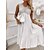 cheap Casual Dresses-Women&#039;s Lace Dress Summer Dress Plain Lace Ruched V Neck Midi Dress Fashion Basic Outdoor Daily Sleeveless Loose Fit White Summer Spring S M L XL XXL