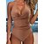cheap One-Pieces-Women&#039;s Swimwear One Piece Normal Swimsuit Solid Color Ruched Black Pink Army Green Blue Orange Bodysuit Bathing Suits Beach Wear Summer Sports