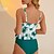 cheap Tankini-Women&#039;s Swimwear Tankini 2 Piece Normal Swimsuit Palm Tree 2 Piece Printing Black Red Royal Blue Green Dark Blue Bathing Suits Beach Wear Summer Sports