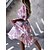abordables Vestidos casuales-Mujer Vestimenta casual Floral Vestido de flores Vestido de verano Escote en Pico Botón Asimétrico Vestido Midi Exterior Calle Moda Ropa de calle Ajuste regular Media Manga Rosa Rojo Azul Piscina