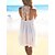 cheap Casual Dresses-Women&#039;s Beach Dress Resort Wear Beach Wear Lace Backless Midi Dress Plain Fashion Basic Sleeveless Halter Outdoor Daily Loose Fit White 2023 Summer Spring S M L XL