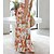 cheap Pants-Elegant Women&#039;s Floral Wide Leg Palazzo Pants