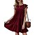 cheap Casual Dresses-Women&#039;s Casual Dress Plain Swing Dress Loose Dress Crew Neck Pleated Ruffle Mini Dress Daily Holiday Active Classic Regular Fit Sleeveless claret White Red Summer Spring S M L XL 2XL