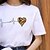 economico T-shirts-Per donna maglietta 100% cotone Leopardo Labbro Nero Bianco Rosa Stampa Manica corta Giornaliero Fine settimana Essenziale Rotonda Standard