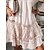 cheap Casual Dresses-Women&#039;s Casual Dress Stripe Plain Lace Dress Summer Dress V Neck Lace Ruched Mini Dress Daily Vacation Fashion Modern Loose Fit 3/4 Length Sleeve Light Pink Summer Spring S M L XL XXL