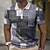 cheap 3D Polos-Men&#039;s Casual Polo Shirt with Geometric Prints