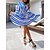 cheap Casual Dresses-Women&#039;s Casual Dress Geometric Shift Dress Boho Dress V Neck Button Drawstring Mini Dress Outdoor Going out Active Fashion Loose Fit 3/4 Length Sleeve Black Red Blue Summer Spring S M L XL XXL