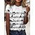 cheap T-Shirts-Women&#039;s T shirt Tee Music White Print Short Sleeve Daily Weekend Basic Round Neck Regular Fit