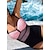 preiswerte Einteiler-Damen Badeanzug Ein Stück Normal Bademode Feste Farbe Farbblock Schnell Trocknend Schwarz Rosa Grün Rosenrot Bodysuit Badeanzüge Strandbekleidung Sommer Sport