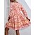 cheap Casual Dresses-Women&#039;s Casual Dress Floral Floral Dress Boho Dress V Neck Print Mini Dress Outdoor Daily Tropical Fashion Regular Fit 3/4 Length Sleeve Pink Summer Spring S M L XL XXL
