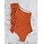 preiswerte Einteiler-Damen Badeanzug Ein Stück Normal Bademode Feste Farbe Rüsche Ein-Schulter Schwarz Orange Grün Rosenrot Bodysuit Badeanzüge Strandbekleidung Sommer Sport