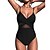 cheap One-Pieces-Women&#039;s Swimwear One Piece Normal Swimsuit Leaf Mesh Patchwork Printing Black Green Bodysuit Bathing Suits Beach Wear Summer Sports