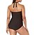 cheap One-Pieces-Women&#039;s Swimwear One Piece Normal Swimsuit Plain Cut Out Black White Burgundy Bodysuit Bathing Suits Beach Wear Summer Sports