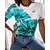cheap T-Shirts-Women&#039;s T shirt Tee Pink Red Blue Print Floral Holiday Weekend Short Sleeve Round Neck Basic Regular Floral Painting S