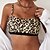 abordables Bikini-Mujer Bañadores Bikini Normal Traje de baño Leopardo 2 Piezas Estampado Beige Trajes de baño Ropa de playa Verano Deportes