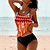 cheap Tankini-Women&#039;s Swimwear Tankini 2 Piece Normal Swimsuit Tie Dye 2 Piece Printing Cross Yellow Red Blue Tank Top Bathing Suits Beach Wear Summer Sports