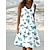 cheap Casual Dresses-Elegant Floral U Neck Beach Dress for Women