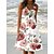 cheap Casual Dresses-Elegant Floral U Neck Beach Dress for Women
