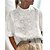 preiswerte Tops &amp; Blouses-Damen Hemd Bluse Rollkragenhemd Glatt Casual Weiß Kurzarm Basic Stehkragen Regular Fit
