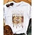 cheap T-Shirts-Women&#039;s T shirt Tee White Print Lip Text Daily Weekend Short Sleeve Round Neck Basic Regular Painting S