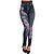 cheap Graphic Chic-Women&#039;s Tights Leggings Jeggings Print Flower / Floral Tummy Control Butt Lift Ankle-Length Casual Weekend Faux Denim Fashion Skinny Black Blue High Waist High Elasticity