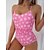 cheap One-Pieces-Women&#039;s Swimwear One Piece Normal Swimsuit Floral Printing Pink Royal Blue Sky Blue Green Bodysuit Bathing Suits Beach Wear Summer Sports