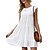 cheap Casual Dresses-Women&#039;s Casual Dress Plain Swing Dress Loose Dress Crew Neck Pleated Ruffle Mini Dress Daily Holiday Active Classic Regular Fit Sleeveless claret White Red Summer Spring S M L XL 2XL