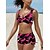 cheap Tankini-Women&#039;s Swimwear Bikini Normal Swimsuit Camouflage 2 Piece Printing Light Green Blue Orange Green Rose Red Bathing Suits Beach Wear Summer Sports