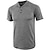 cheap Short Sleeve-Men&#039;s Henley Shirt Tee Top Henley Plain Street Vacation Short Sleeves Clothing Apparel Designer Basic Modern Contemporary