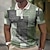 cheap 3D Polos-Men&#039;s Casual Polo Shirt with Geometric Prints