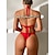 abordables Bikini-Femme Maillots de Bain Bikinis Normal Maillot de bain Léopard 2 Pièces Imprimé Noir Blanche Rouge Maillots de bain Tenues de plage Eté Sportif