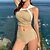 cheap One-Pieces-Women&#039;s Swimwear Bikini Normal Swimsuit Plain 2 Piece Beige Bathing Suits Beach Wear Summer Sports
