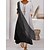 cheap Casual Dresses-Women&#039;s Loose Fit Maxi Dress Silver Black White