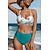 abordables Bikini-Mujer Bañadores Bikini Normal Traje de baño Flores 2 Piezas Estampado Verde Trébol Trajes de baño Ropa de playa Verano Deportes