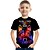 abordables Camisetas y camisas para niños-Camiseta de manga corta para niños crack 3d, camisetas coloridas impresas en 3d a la moda para niños y niñas