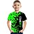 abordables Camisetas y camisas para niños-Camiseta de manga corta para niños crack 3d, camisetas coloridas impresas en 3d a la moda para niños y niñas