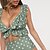 cheap Tankini-Women&#039;s Swimwear Bikini Normal Swimsuit Leopard Polka Dot Ruffle 2 Piece Printing Black White Red Brown Green Bathing Suits Beach Wear Summer Sports