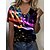 economico T-shirts-Per donna maglietta Farfalla Per eventi Fine settimana Giallo Oro Arcobaleno Stampa Pulsante Tagliato Manica corta Essenziale A V Standard
