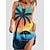 cheap Casual Dresses-Women&#039;s Beach Dress Beach Wear Print Mini Dress Graphic Fashion Modern Sleeveless U Neck Daily Vacation Loose Fit Black Blue 2023 Summer Spring S M L XL