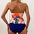 cheap One-Pieces-Women&#039;s Swimwear Tankini 2 Piece Normal Swimsuit Floral Ruffle 2 Piece Printing Pink Bathing Suits Beach Wear Summer Sports