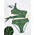 preiswerte Bikini-Damen Badeanzug Bikinis Normal Bademode Leopard mit Schnürung 2 Teile Print Grün Badeanzüge Strandbekleidung Sommer Sport
