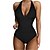 cheap One-Pieces-Women&#039;s Swimwear One Piece Plus Size Swimsuit Solid Color Leopard Quick Dry Black Army Green Burgundy Brown Rose Red Bodysuit Bathing Suits Beach Wear Summer Sports