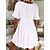 cheap Casual Dresses-Women&#039;s Casual Dress Plain Lace Dress Summer Dress V Neck Lace Cut Out Mini Dress Outdoor Daily Active Fashion Regular Fit Short Sleeve White Summer Spring S M L XL XXL