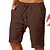abordables Beach Shorts-Homme Short en lin Short d&#039;été Poche Cordon Taille elastique Plein Confort Extérieur du quotidien Sortie Mode Vêtement de rue Noir Blanche